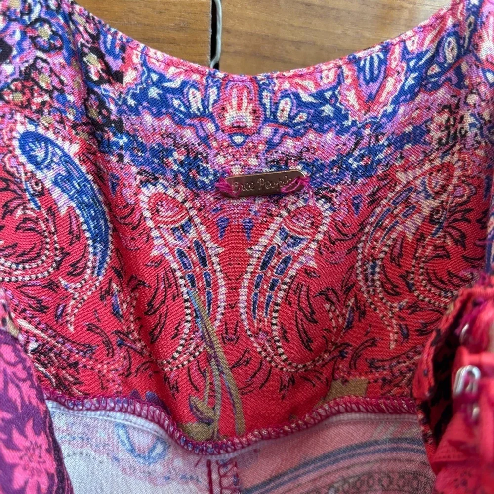 Free People Margarita Bohemian Patchwork Flowy Jumpsuit, Size 2